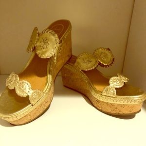 Jack Rogers Size 10 Gold Platform
